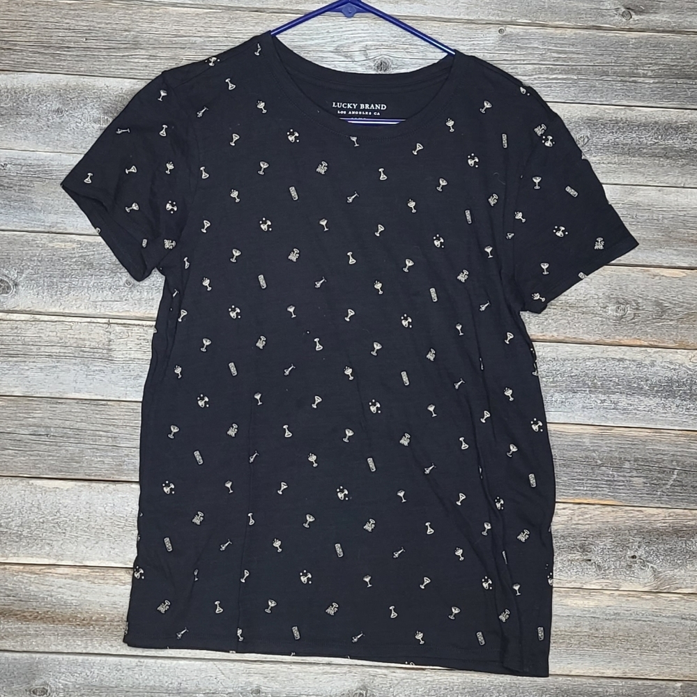 Lucky Brand Women's Cocktail Monogram Shirt